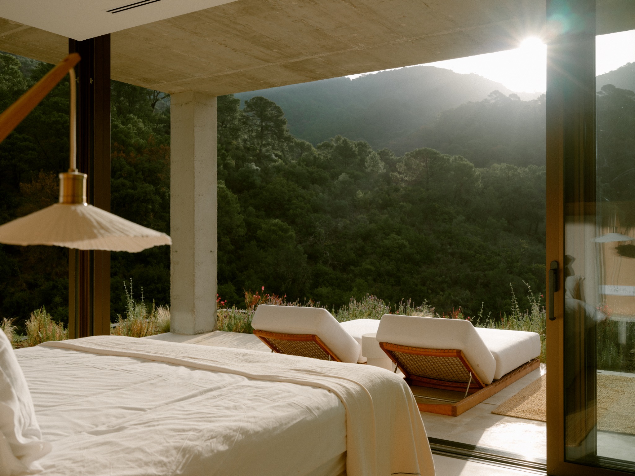 Mountain view from a bedroom terrace