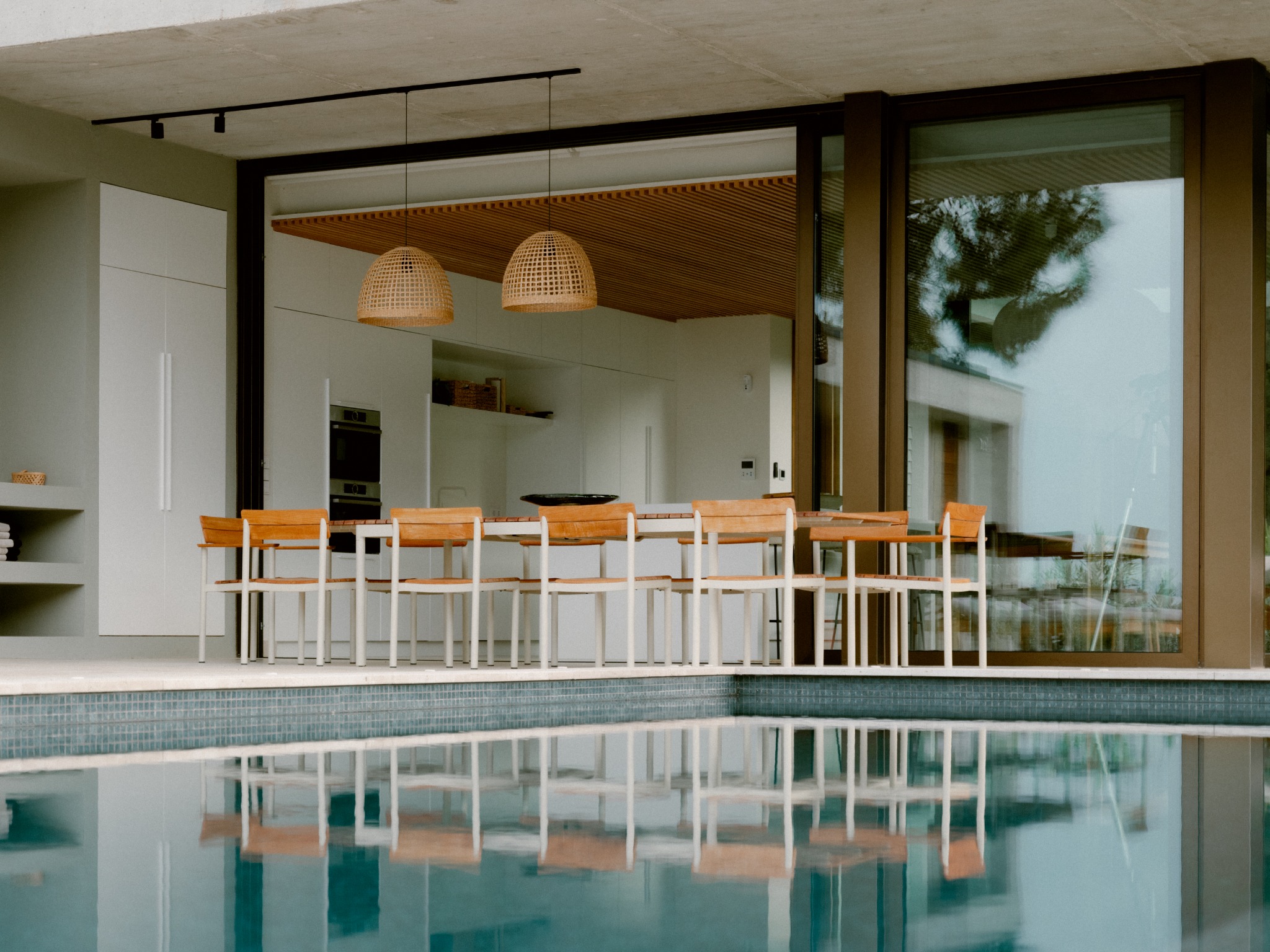 Poolside dining terrace